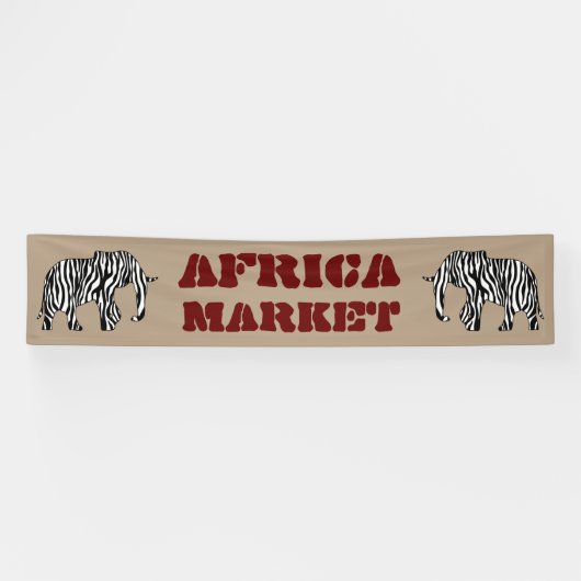 ゼブラストライプ付き象+アイディア 横断幕 (横)