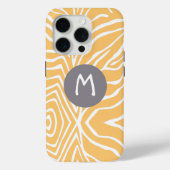 ゼブラストライプ任意の色をパーソナライズMonogram iPhone Case-Mate iPhoneケース (裏面)