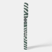 ゼブラストライプ任意の色をパーソナライズMonogram iPhone Case-Mate iPhoneケース (裏面 / 右)