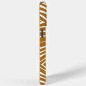 ゼブラストライプ任意の色をパーソナライズMonogram iPhone Case-Mate iPhoneケース (裏面 / 右)