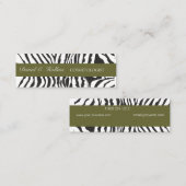 ゼブラストライプ光白黒カスタム スキニー名刺 (正面/裏面)