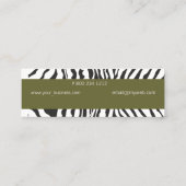 ゼブラストライプ光白黒カスタム スキニー名刺 (裏面)