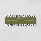 ゼブラストライプ光白黒カスタム スキニー名刺 (裏面)