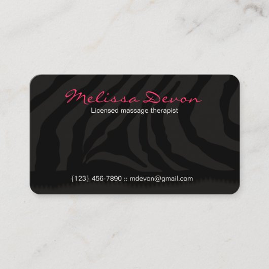 ゼブラストライプ名刺 名刺 (正面)