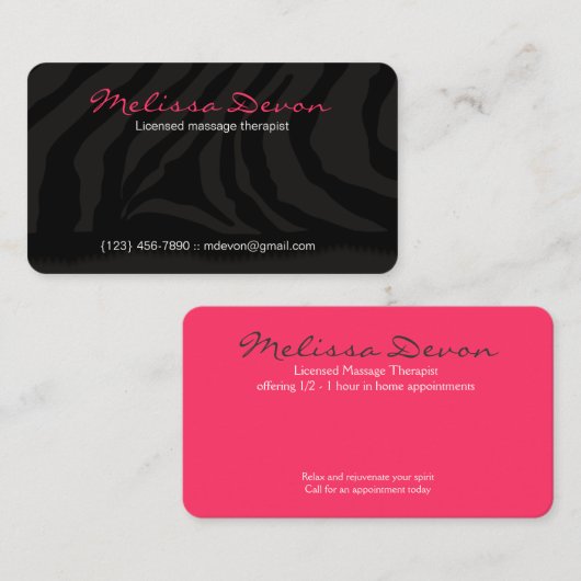 ゼブラストライプ名刺 名刺 (正面/裏面)