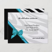 ゼブラストライプ披露宴およびリボン/ビデオカード エンクロージャーカード (正面/裏面)