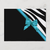 ゼブラストライプ披露宴およびリボン/ビデオカード エンクロージャーカード (裏面)