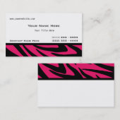 ゼブラストライプ暗い赤紫色 名刺 (正面/裏面)