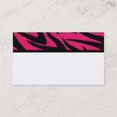 ゼブラストライプ暗い赤紫色 名刺 (裏面)