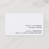 ゼブラストライプ柄のモノグラム化粧師 名刺 (裏面)