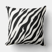 ゼブラストライプ模様 クッション (正面)