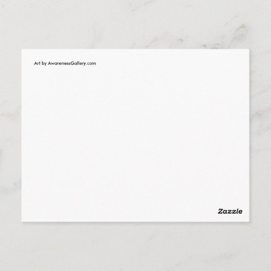 ゼブラストライプ認識度リボンエンジェルポストカード ポストカード (裏面)