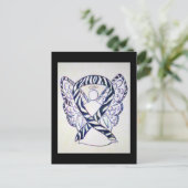 ゼブラストライプ認識度リボンエンジェルポストカード ポストカード (スタンド正面)