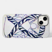 ゼブラストライプ認識度リボンエンジェルiPhoneケース Case-Mate iPhoneケース (裏面 (横))