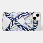 ゼブラストライプ認識度リボンエンジェルiPhoneケース Case-Mate iPhoneケース (裏面 (横))