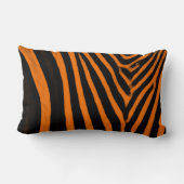 ゼブラストライプ – オレンジ ランバークッション (裏面)