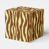 ゼブラストライプ – チョコレートブラウンとカメルタン フェイバーボックス (裏面サイド)