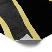 ゼブラストライプ：抽象芸術モノクロシームレス。 ポスター (角)