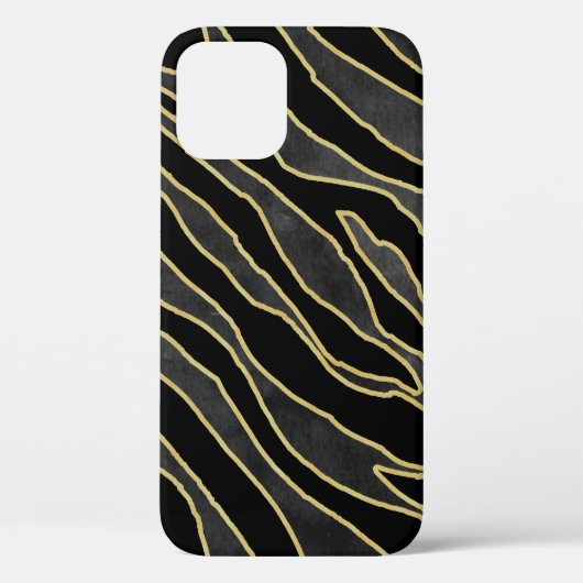 ゼブラストライプ:抽象芸術モノクロシームレス。 Case-Mate iPhoneケース (裏面)