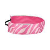 ゼブラストライプ – 明るい赤紫色とライトピンク アスレチックヘッドバンド (左)