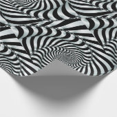 ゼブラスパイラルパターン光デザインラッピング紙 ラッピングペーパー (角)