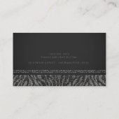 ゼブラスパークルシルバーブラックグラムシックエレガントきらきら光る 名刺 (裏面)
