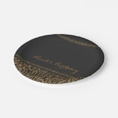 ゼブラスパークルシークインズグラムシックモダンパーティー ペーパープレート (アングル)