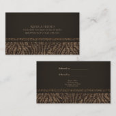 ゼブラスパークルブラウン金ゴールドグラムシック友人を参照 紹介カード (正面/裏面)