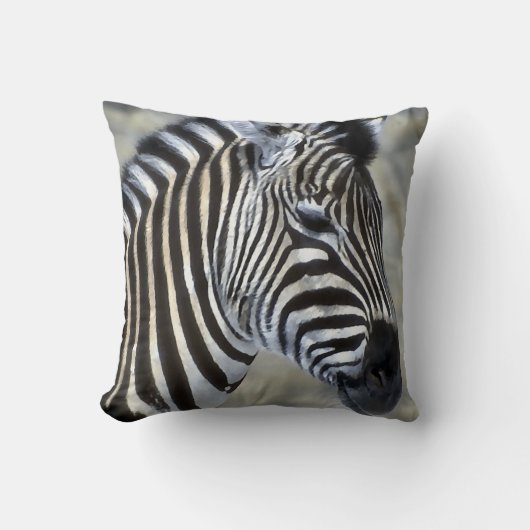 ゼブラス愛好家アート クッション (正面)
