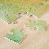 ゼブラス放牧パステルコンテンポラリー動物芸術 ジグソーパズル (側面)