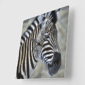 ゼブラス·ラブラーズ·アート スクエア壁時計 (傾斜)