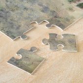 ゼブラス·ランニングのパステルアコンテンポラリーニマル·アート ジグソーパズル (側面)