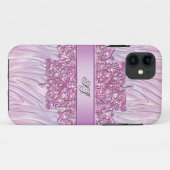 ゼブラダマスク柄 ピンクのiPhone 5/4 カバー (裏面(横))