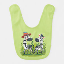 ゼブラツインズインザワイルドベビー用ビブ