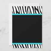 ゼブラティール(緑がかった色)ブループリントボウ卒業パーティー 招待状 (裏面)