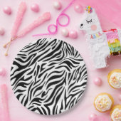 ゼブラテーマ紙プレートforパーティー ペーパープレート (パーティー)