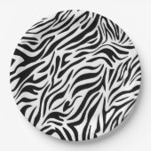 ゼブラテーマ紙プレートforパーティー ペーパープレート (正面)