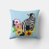 ゼブラデイジーブルー クッション (裏面)