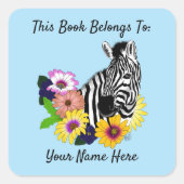 ゼブラデイジーブルー スクエアシール (正面)