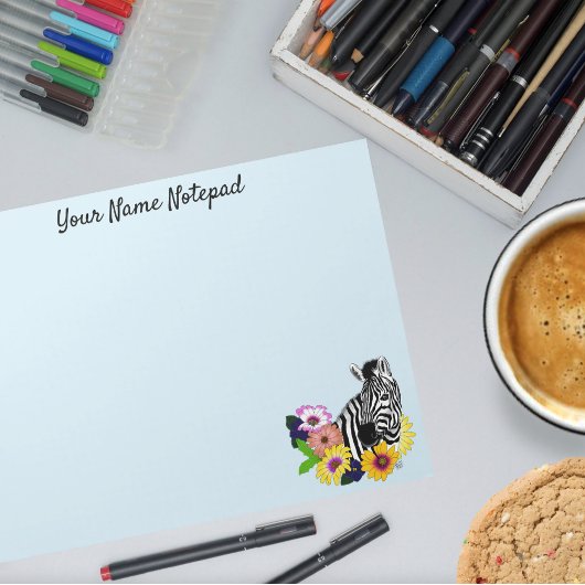 ゼブラデイジーブルー ノートパッド