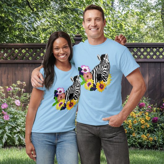 ゼブラデイジーブルー Tシャツ