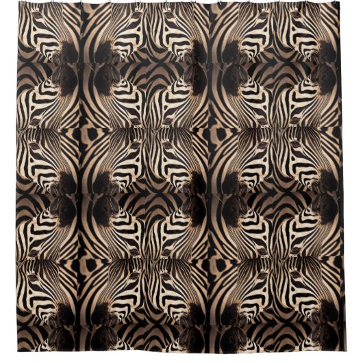 ゼブラデザインシャワーカーテン シャワーカーテン (正面)
