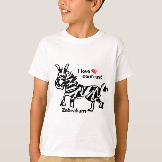 ゼブラハム – 私はコントラスト Tシャツ (正面)