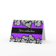 ゼブラハートデザイングリーティングカード