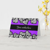 ゼブラハートデザイングリーティングカード カード (黄色い花)