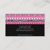 ゼブラハートデザイン名刺 名刺 (裏面)