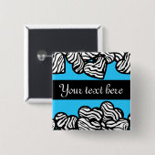 ゼブラハートボタン 缶バッジ (正面&裏面)