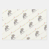 ゼブラバルーンパーティーカドゥーパピエヴェレンセット ラッピングペーパーシート (正面)