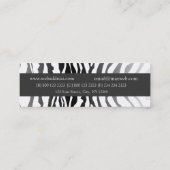 ゼブラパターンのはっきりしたワイルドプロファイル スキニー名刺 (裏面)