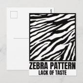 ゼブラパターン悪味ファッション被害者 ポストカード (正面/裏面)